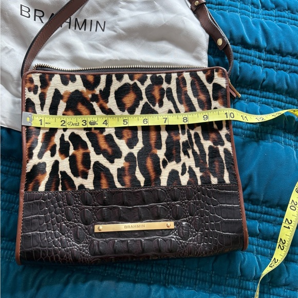 Brahmin Leopard Print and Brown Crossbody Bag in Excellent Used Condition! - Picture 10 of 11